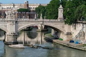 Migrant tent in Rome under milvian bridge, Vatican city photo