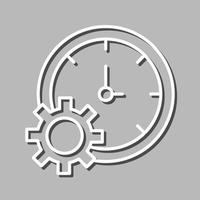 icono de vector de configuración de tiempo