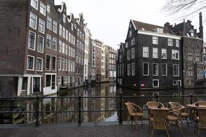 Amsterdam old town buildings photo