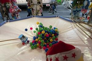 GENOA, ITALY - DECEMBER, 9 2018 - Traditional Christmas Luna Park Fun Fair is opened photo