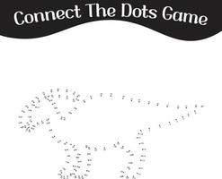 connect the dots Numbers game, education dot to dot game for kids vector