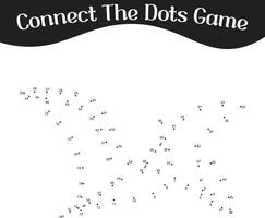 connect the dots Numbers game, education dot to dot game for kids vector