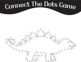 connect the dots Numbers game, education dot to dot game for kids vector