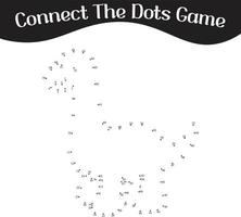 connect the dots Numbers game, education dot to dot game for kids vector