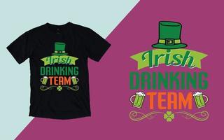 Irish Drinking Team T shirt, St. Patrick's Day T shirt vector