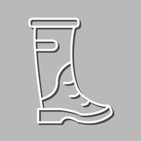 icono de vector de botas de lluvia