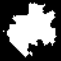 Mapa de píxeles de Gabón. ilustración vectorial vector