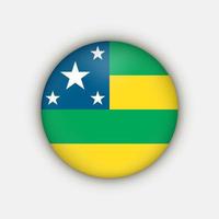 Sergipe Flag, state of Brazil. Vector Illustration.