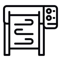 Large printing icon outline vector. Plotter machine vector