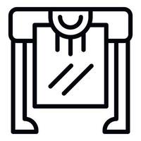 Office plotter icon outline vector. Printer machine vector