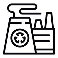 Fuel power plant icon outline vector. Station energy vector