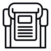 Plotter machine icon outline vector. Print format vector