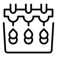 Dropper plotter icon outline vector. Printer machine vector