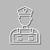 icono de vector de hombre de policía