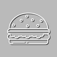 icono de vector de hamburguesa