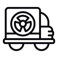 Eco truck icon outline vector. Renewable energy vector