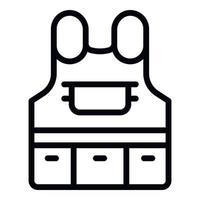 Security vest icon outline vector. Army proof vector