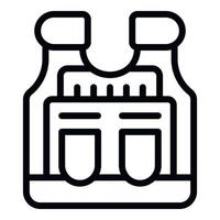 Tactical armor icon outline vector. Army proof vector