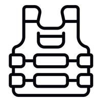 Vest equipment icon outline vector. Army armor vector