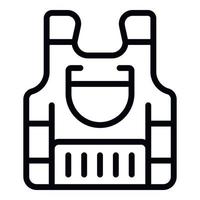 Proof vest icon outline vector. Police bulletproof vector