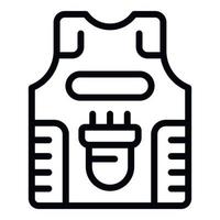 Protecting vest icon outline vector. Bulletproof armor vector