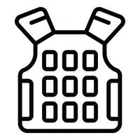 Bulletproof vest icon outline vector. Police kevlar vector