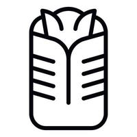 Menu spring roll icon outline vector. Chinese food vector