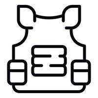 Bulletproof vest protection icon outline vector. Tactical proof vector