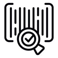 Warranty bar code icon outline vector. Business security vector