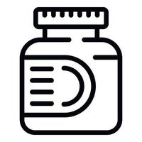 Peanut butter icon outline vector. Nut jar vector