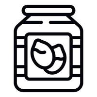 Peanut butter icon outline vector. Nut jar vector