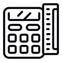 Engineer factory calculator icon outline vector. Industry work vector