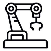 Robot icon outline vector. Factory engineer vector