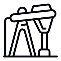 Oil factory pump icon outline vector. Worker engineer vector