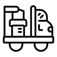 Truck factory icon outline vector. Industry engineer vector