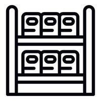 Factory warehouse icon outline vector. Industry work vector