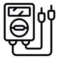 Engineer factory multimeter icon outline vector. Work machine vector