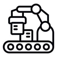 Line robot factory icon outline vector. Industry engineer vector