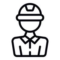 Engineer factory icon outline vector. Industry work vector