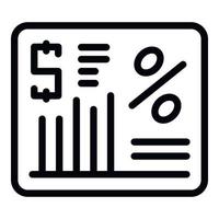 Cashback service graph icon outline vector. Cash back vector