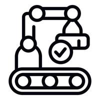 Line work icon outline vector. Factory engineer vector
