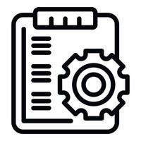 Board engineer factory icon outline vector. Worker process vector