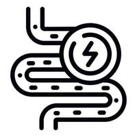 Intestinal enzymes icon outline vector. Structure chain vector