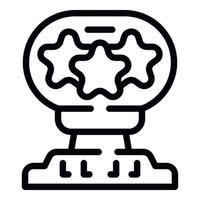 Ceremony award icon outline vector. Cup prize vector
