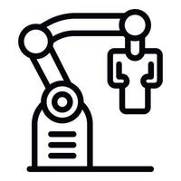 Robot engineer factory icon outline vector. Work machine vector