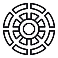 Top view amphitheater icon outline vector. Old stadium vector