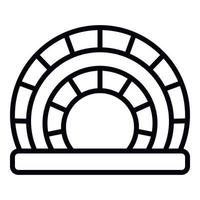 Work amphitheater icon outline vector. Ancient hall vector