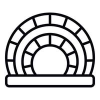 Work amphitheater icon outline vector. Ancient hall vector