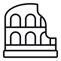 Amphitheater architecture icon outline vector. Ancient work vector