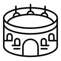 Stage amphitheater icon outline vector. Work classroom vector